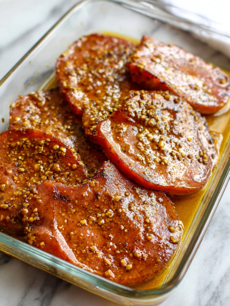 Honey Mustard Ham Steaks