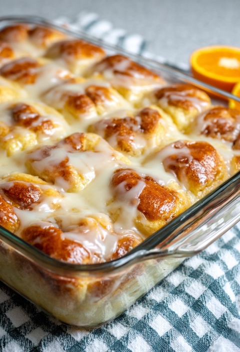 Overnight Orange Roll Casserole