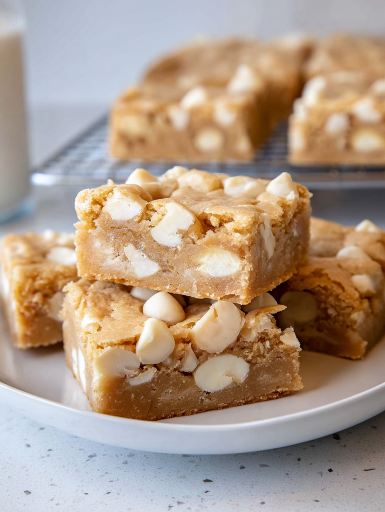 White Chocolate Macadamia Cookie Bars