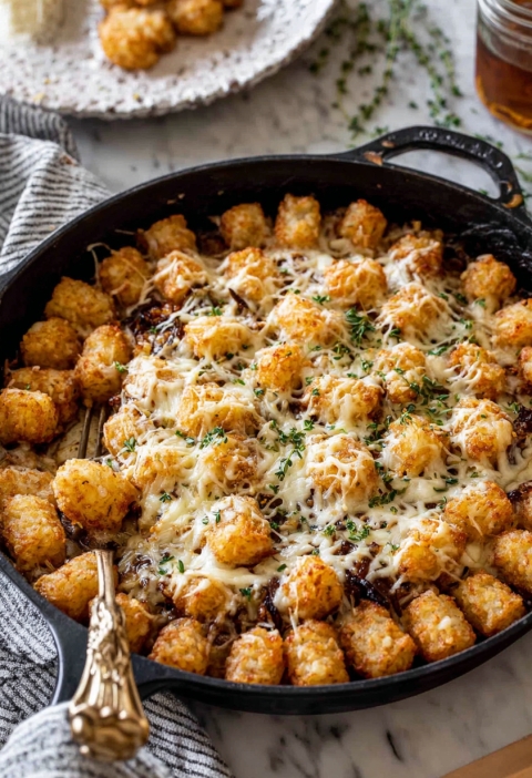 French Onion Tater Tot Casserole