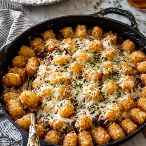 French Onion Tater Tot Casserole