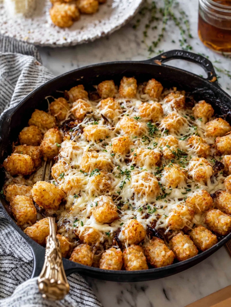 French Onion Tater Tot Casserole