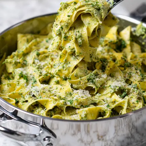 Creamy Artichoke Pesto Pasta