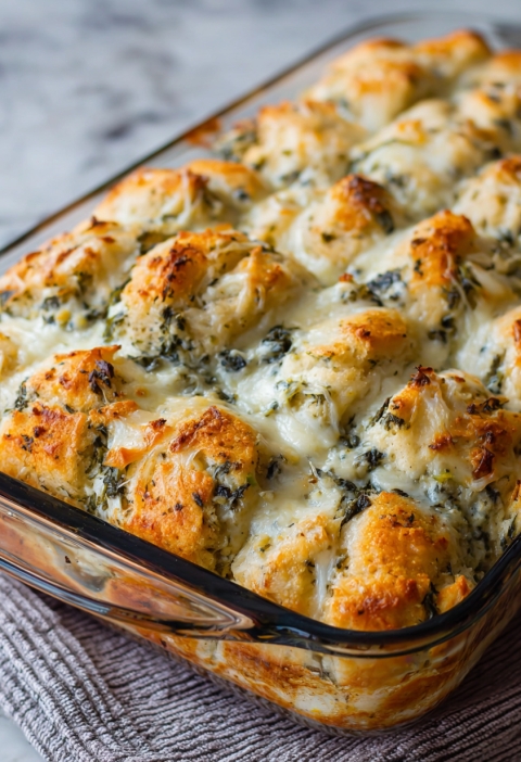 Spinach Artichoke Pull-Apart Bread