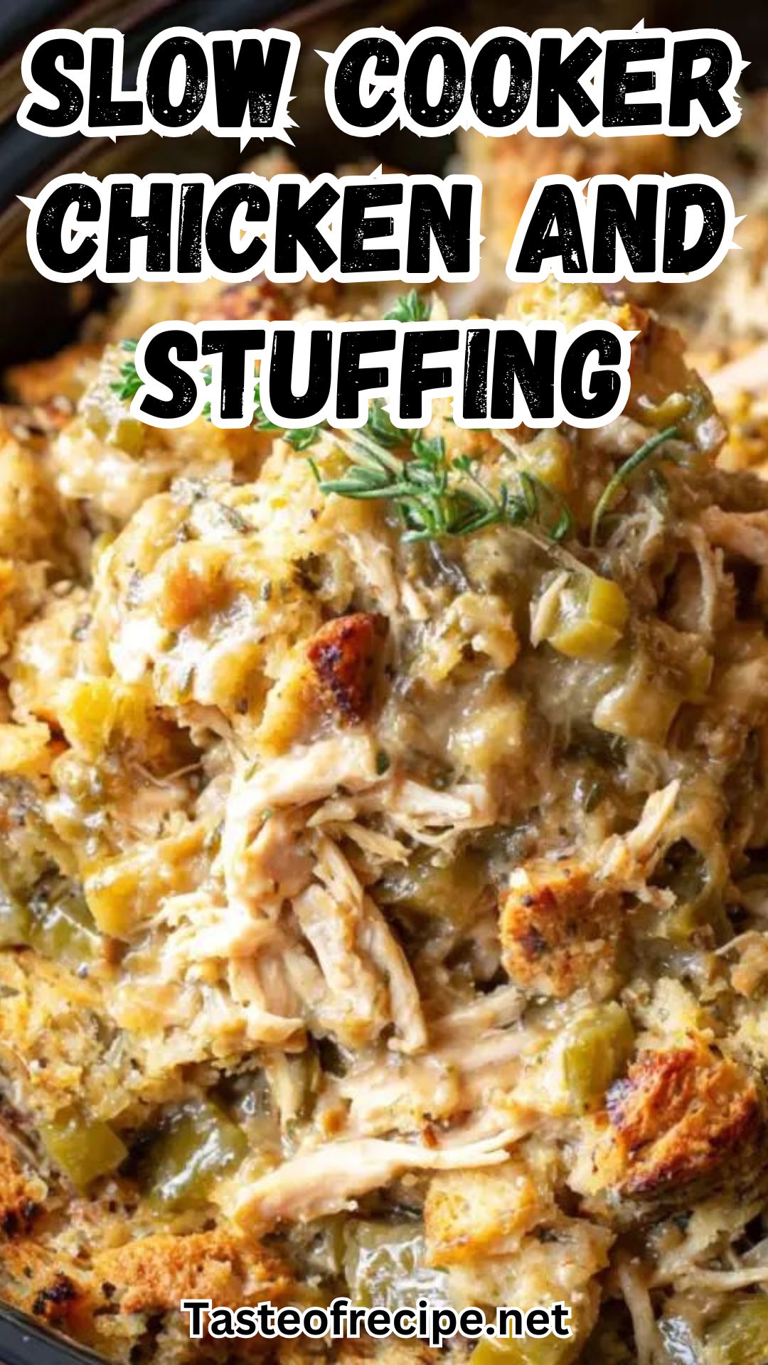 6-Ingredient Slow Cooker Chicken and Stuffing