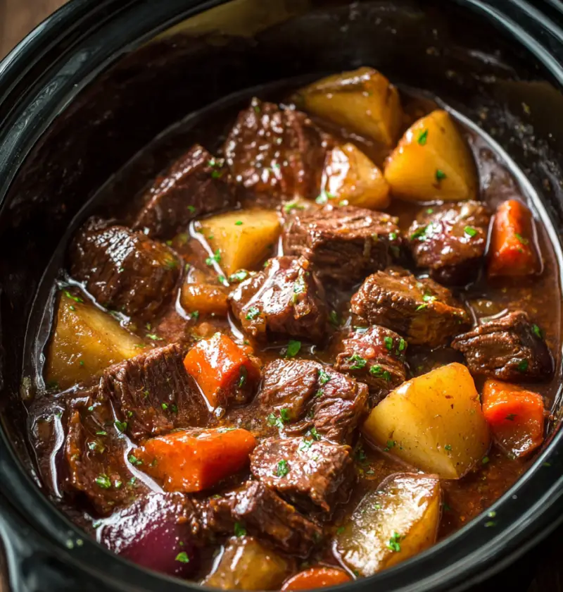 Just Throw Cubed Beef in a Slow Cooker with These 3 Simple Ingredients — and Somehow, It Tastes Like You Tried Really Hard