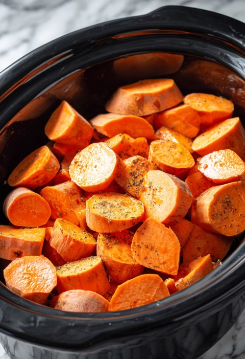 Slow Cooker 5-Ingredient Honey Butter Sweet Potatoes
