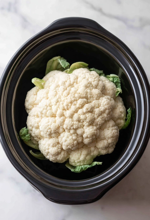 Slow Cooker Whole Cauliflower