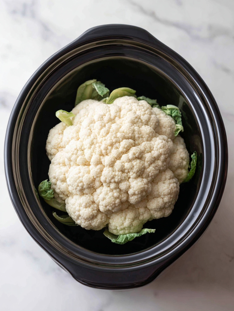 Slow Cooker Whole Cauliflower
