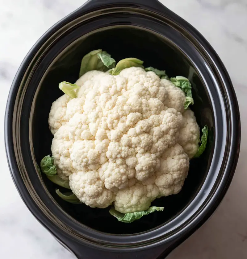 Slow Cooker Whole Cauliflower