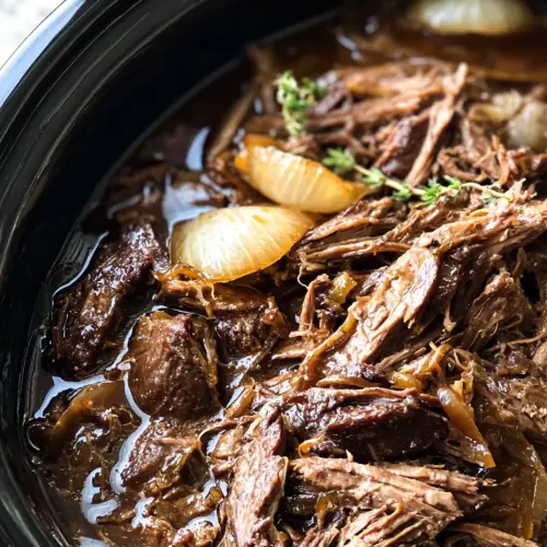 Slow Cooker French Onion Beef (3 Ingredients, Big Flavor)