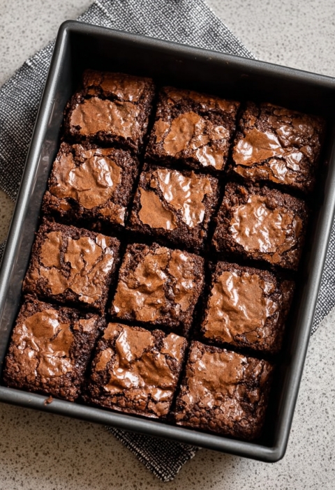 4-Ingredient Hot Chocolate Brownies