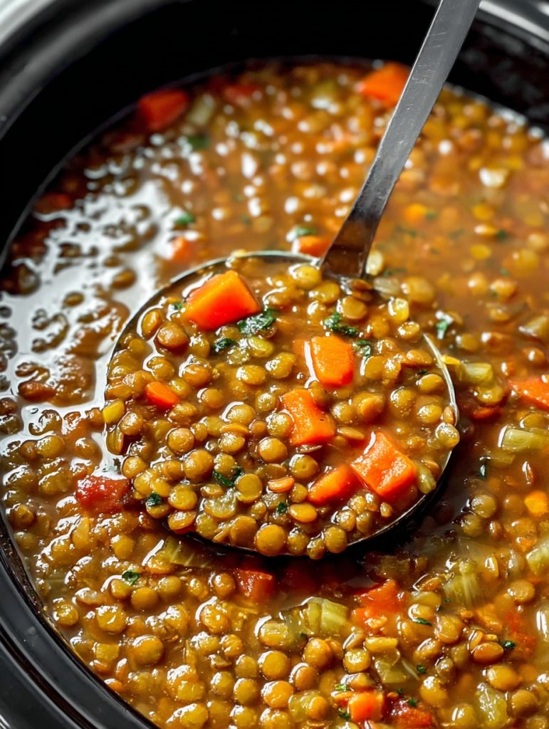 Slow Cooker 5-Ingredient Lentil Soup