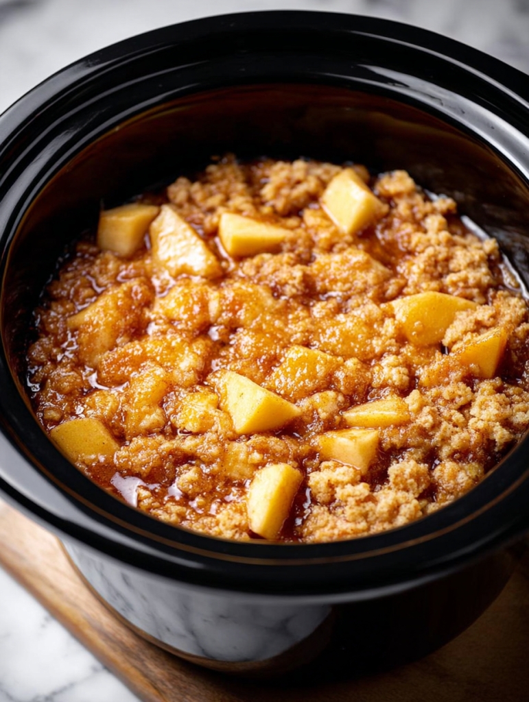 Slow Cooker 3-Ingredient Apple Cinnamon Dump Cake