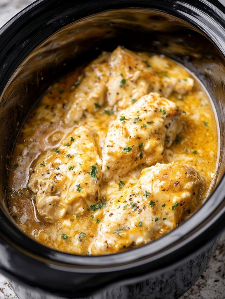 5-Ingredient Slow Cooker Angel Chicken with Italian Dressing Mix