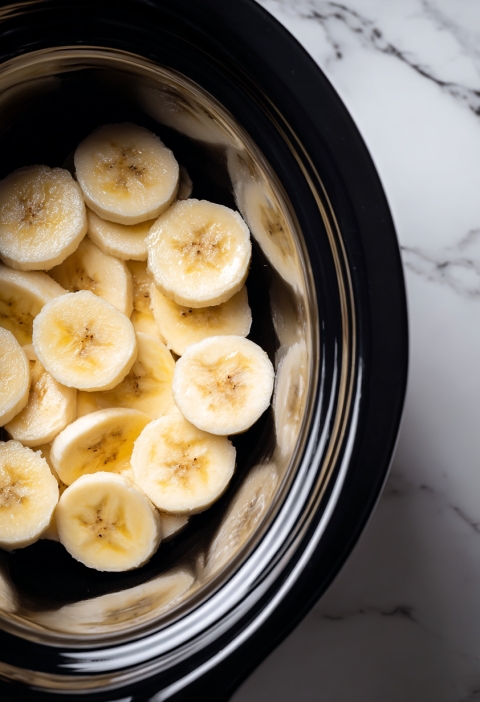 Slow Cooker Banana Foster Pudding (5 Ingredients, Big Cozy Energy)