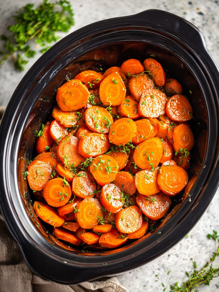 Slow Cooker Amish Honey Glazed Carrots