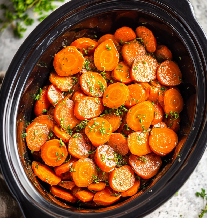Slow Cooker Amish Honey Glazed Carrots