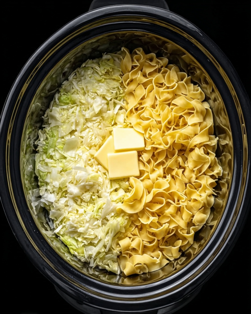 Slow Cooker Cabbage and Noodles