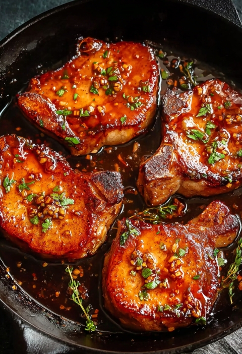 Maple Glazed Pork Chops