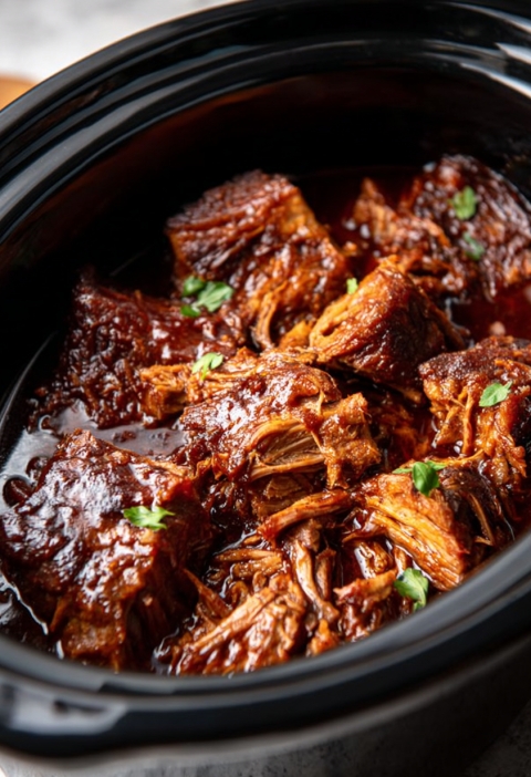 The 4-Ingredient Slow Cooker BBQ Pork That’s Basically a Warm Hug in Food Form