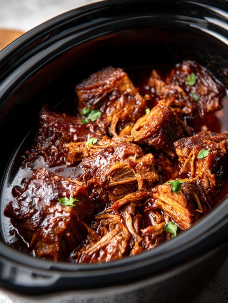 The 4-Ingredient Slow Cooker BBQ Pork That’s Basically a Warm Hug in Food Form