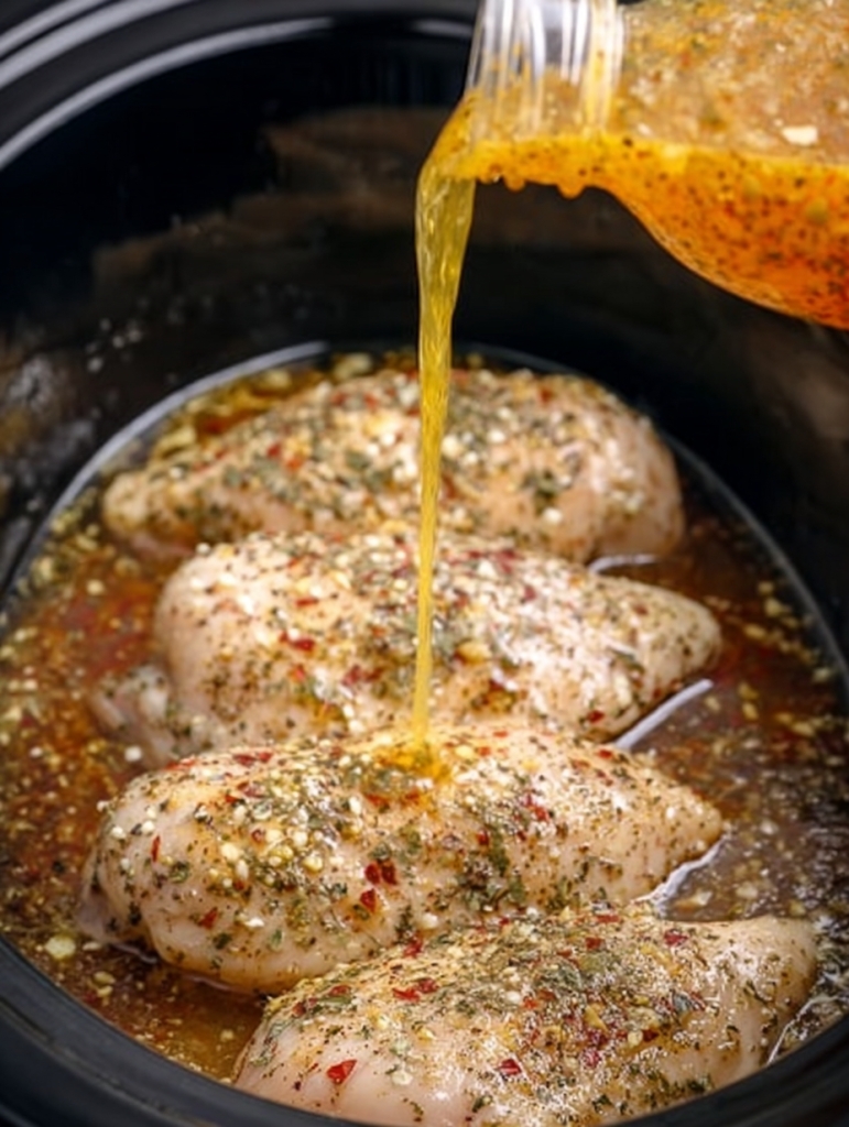 Slow Cooker 4-Ingredient Creamy Italian Chicken