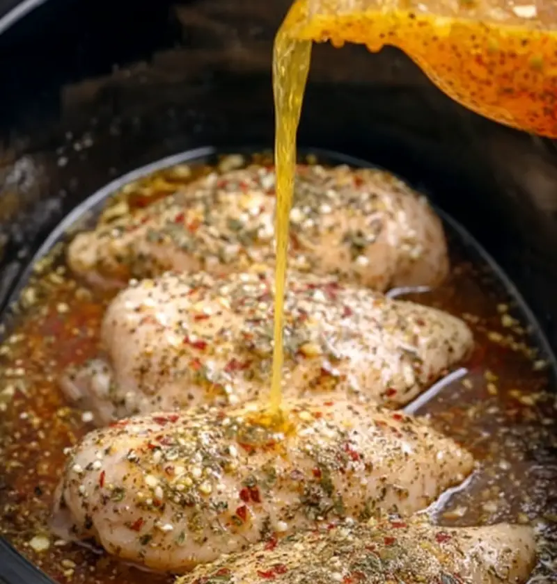 Slow Cooker 4-Ingredient Creamy Italian Chicken