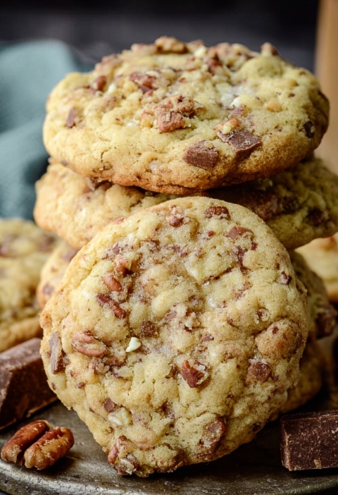 MELT IN YOUR MOUTH TOFFEE PECAN COOKIES