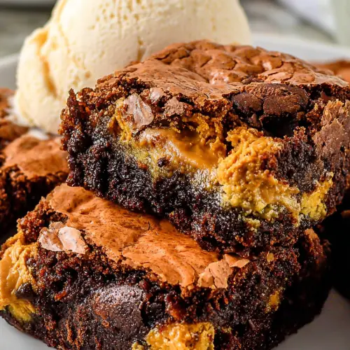 Peanut Butter Stuffed Brookies