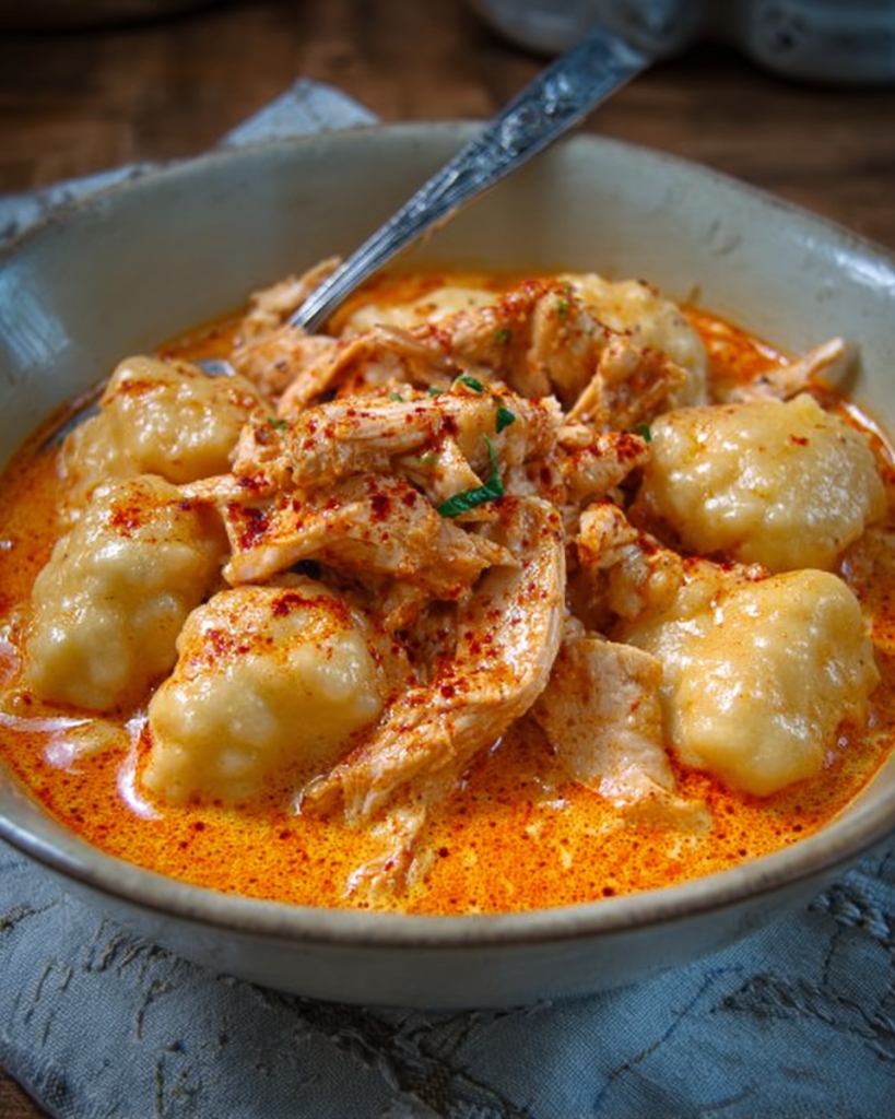 Hungarian Chicken Paprikash (Chicken and Dumplings)