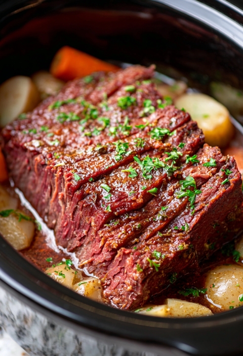 Slow Cooker Corned Beef Brisket (Tender, Easy, One-Pot Meal)