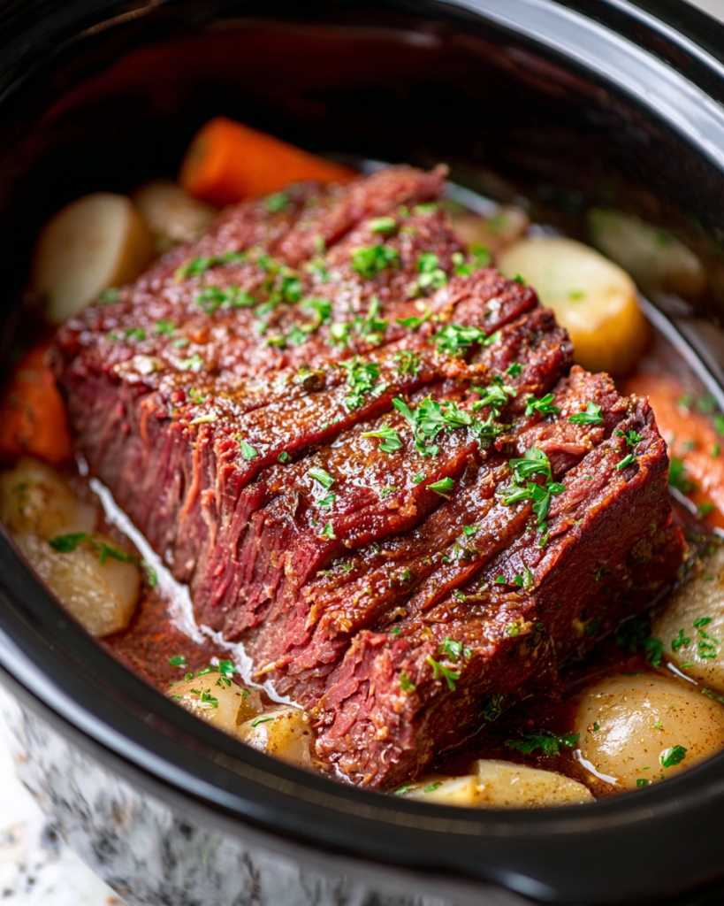 Slow Cooker Corned Beef Brisket (Tender, Easy, One-Pot Meal)