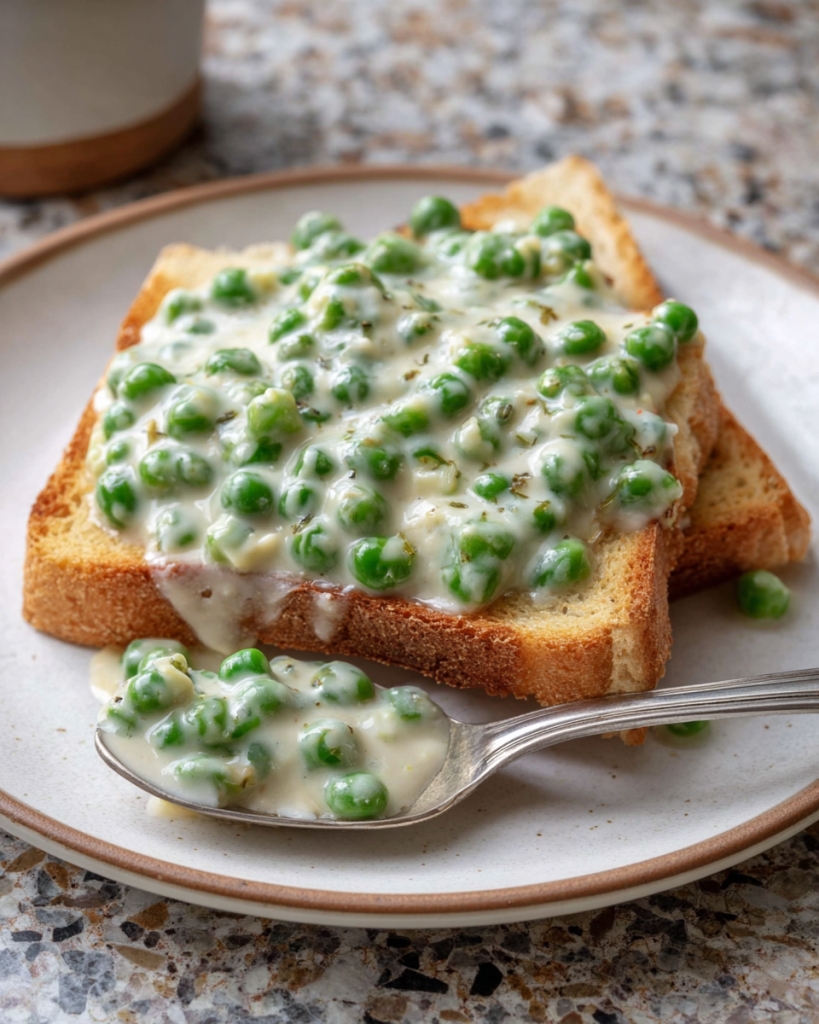 Creamed Peas on Toast