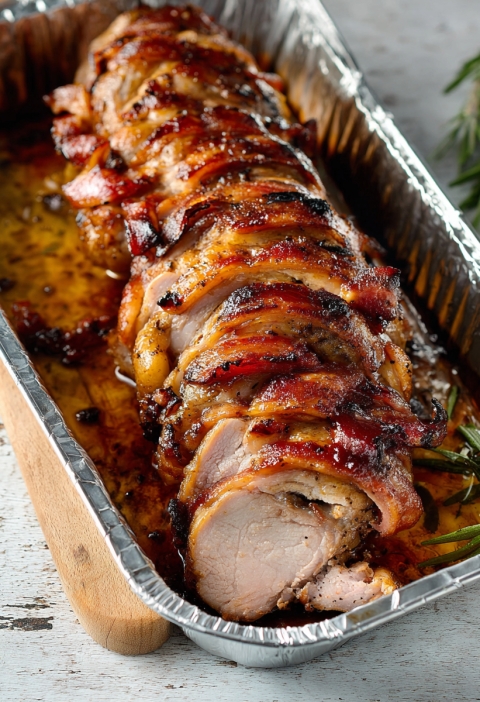 Bacon Brown Sugar Pork Tenderloin