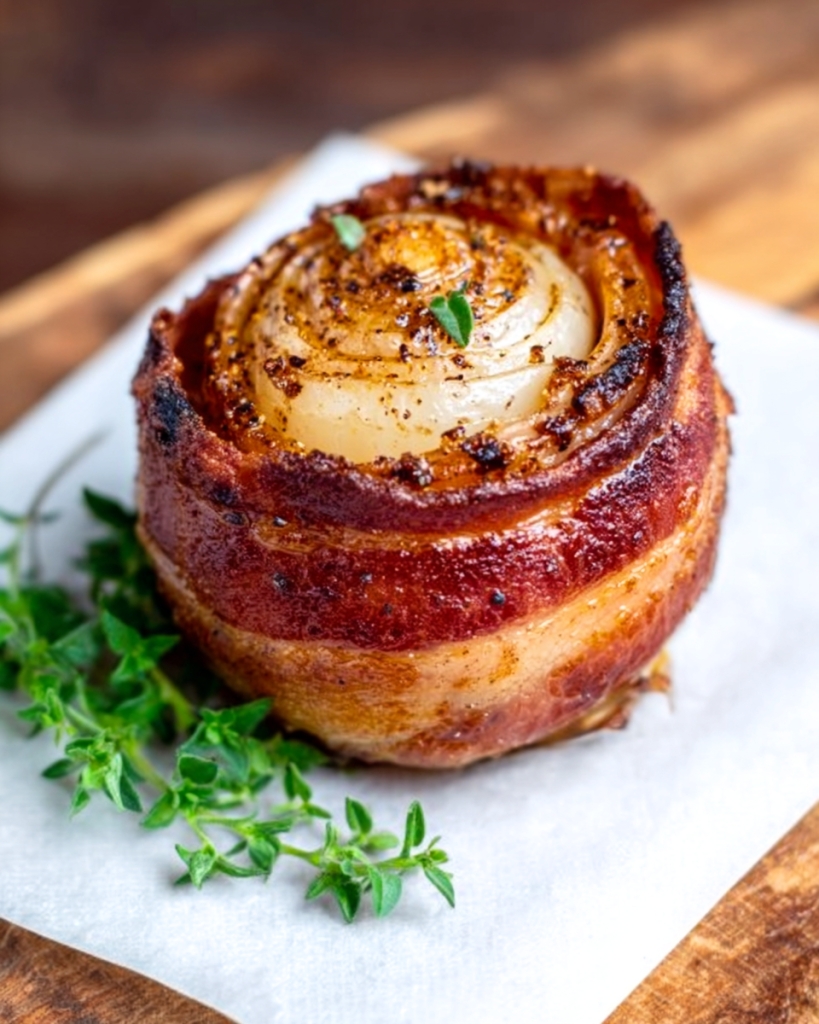 SMOKED BACON WRAPPED FRENCH VIDALIA ONION