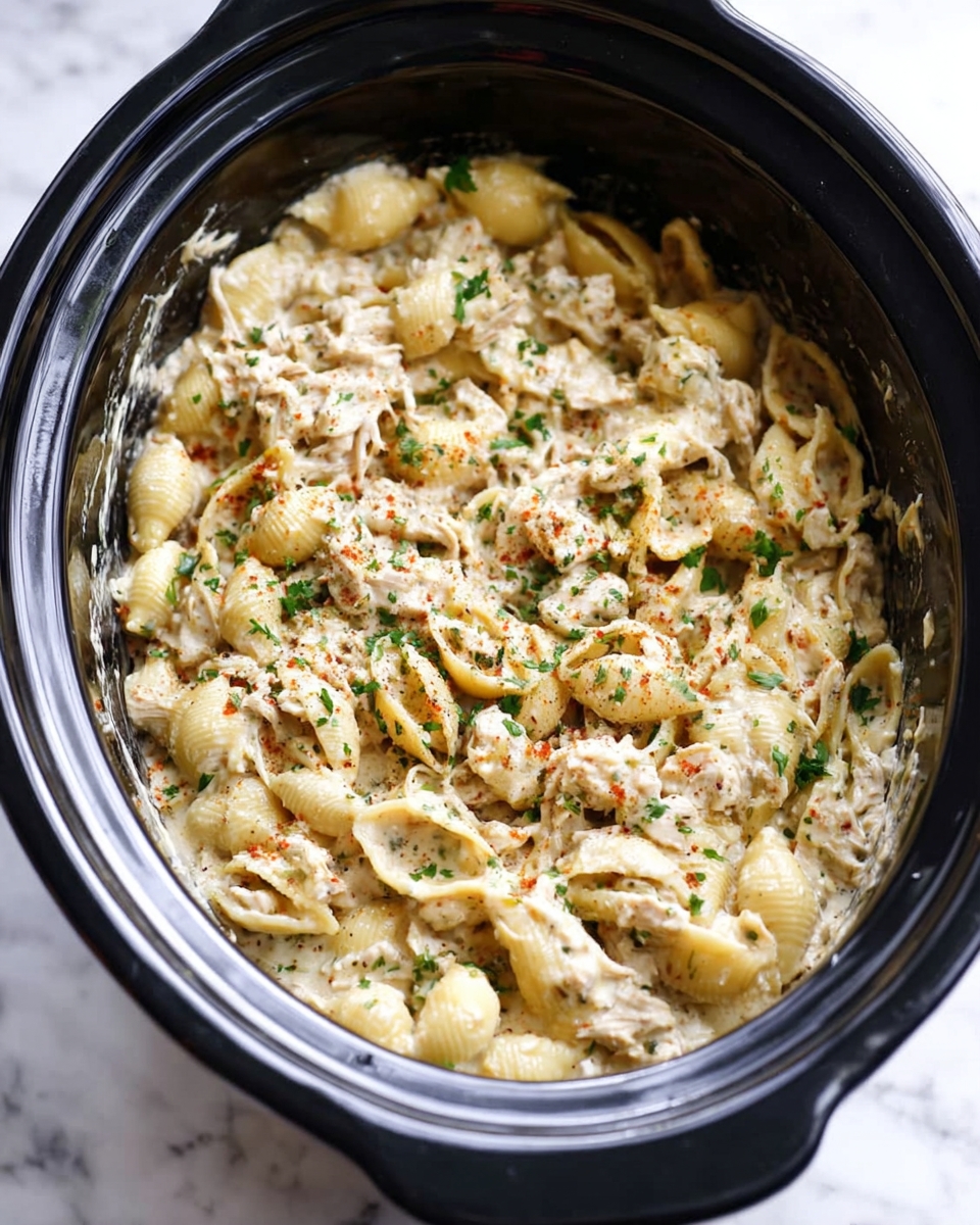 Gar Cooker Creamy Garlic Parmesan Chicken Shells (My Slow Cooker Did All the Work ...