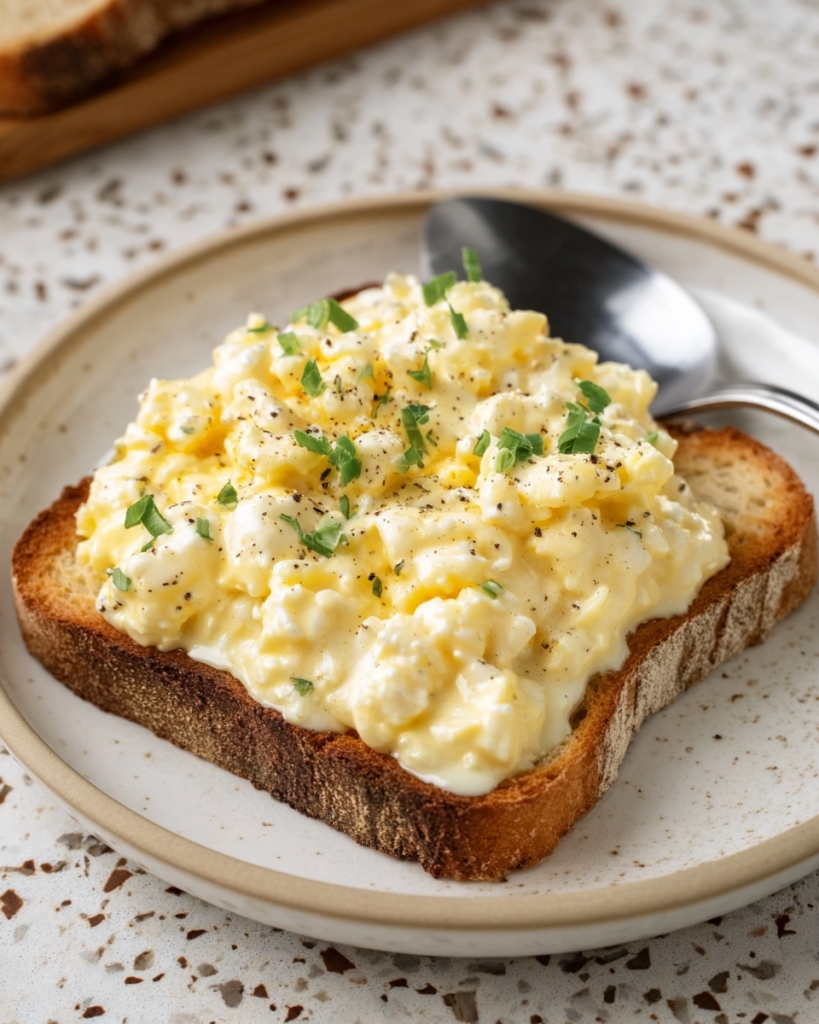 5-Ingredient Creamed Eggs on Toast