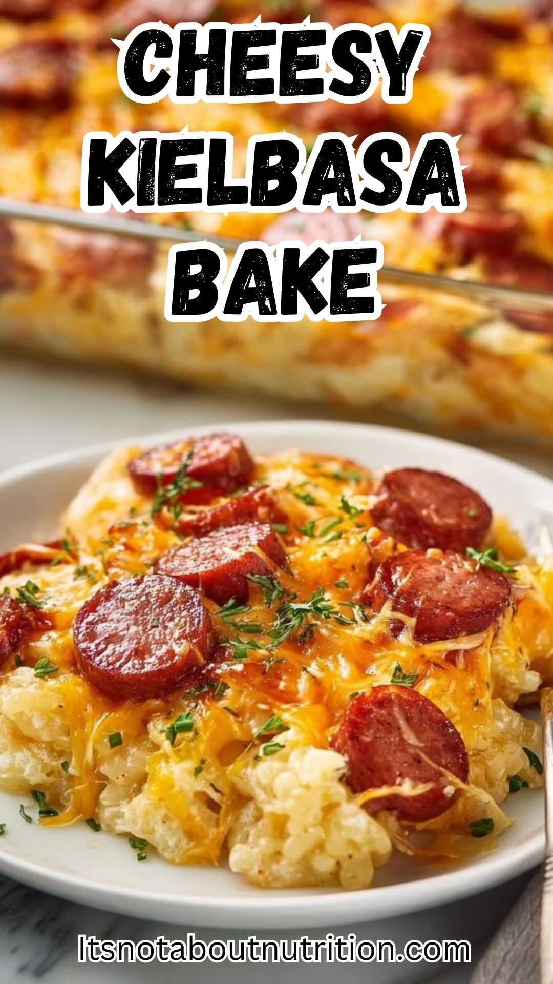 4-Ingredient Cheesy Kielbasa Bake