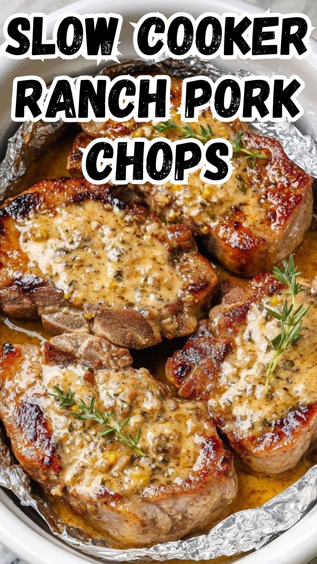 Slow Cooker 3-Ingredient Ranch Pork Chops Slow Cooker 3-Ingredient Ranch Pork Chops