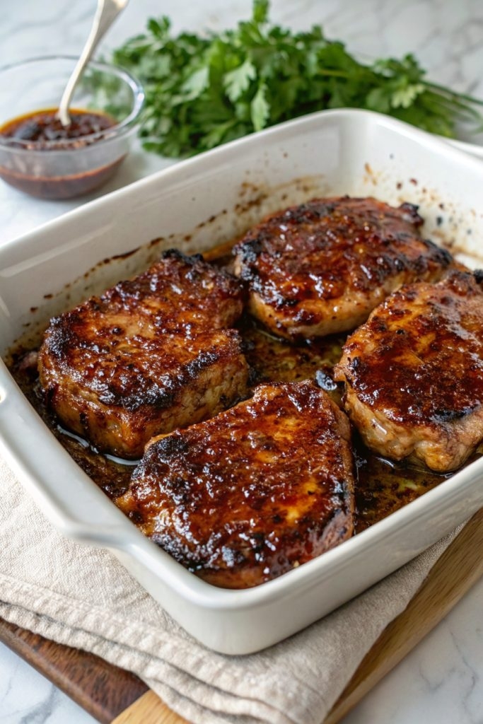Simple Oven-Baked Barbecue Pork Chops