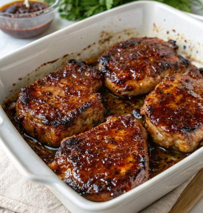 Simple Oven-Baked Barbecue Pork Chops