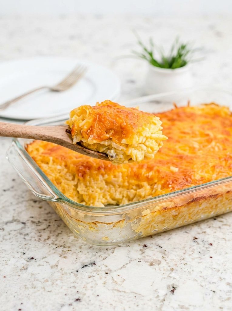 Southern 4-Ingredient Cheesy Hashbrown Casserole