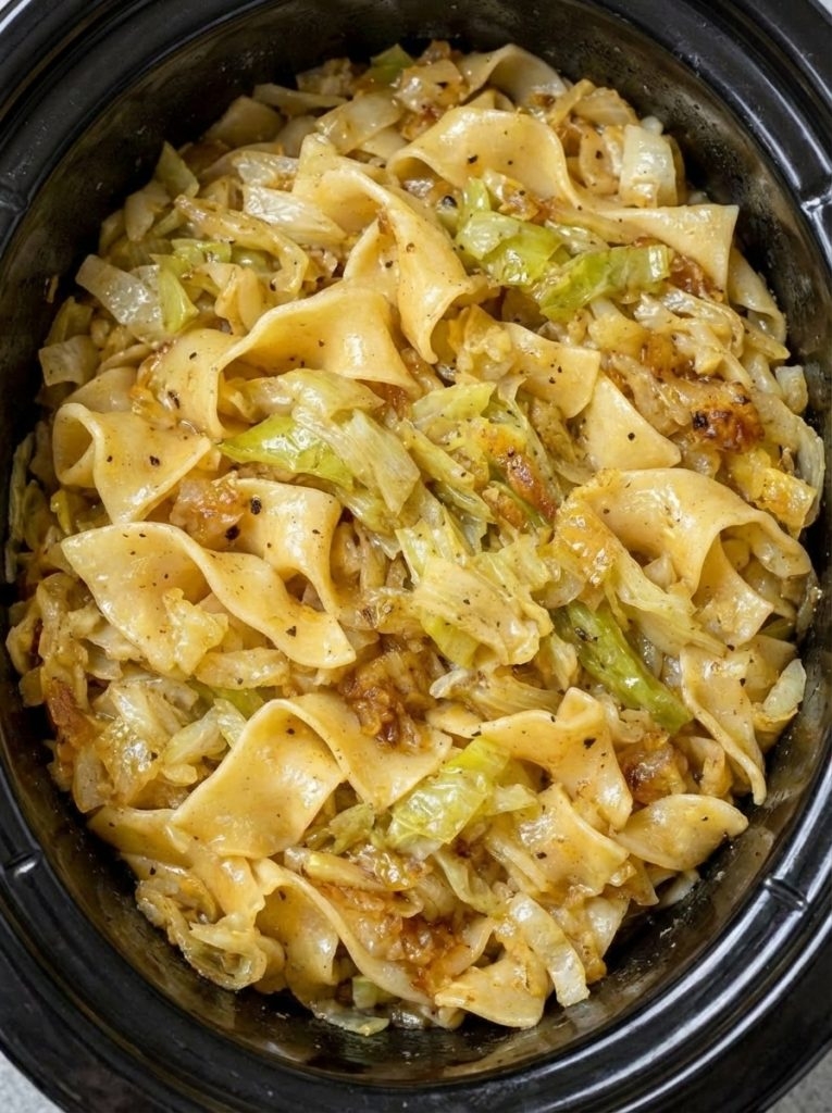 Slow Cooker Amish Cabbage Noodles