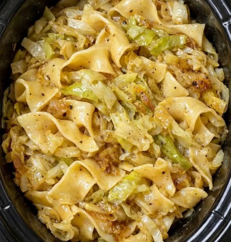 Slow Cooker Amish Cabbage Noodles