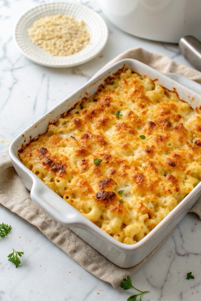 Oven-Baked Macaroni and Cheese with Silky Cheddar-Gruyère Sauce