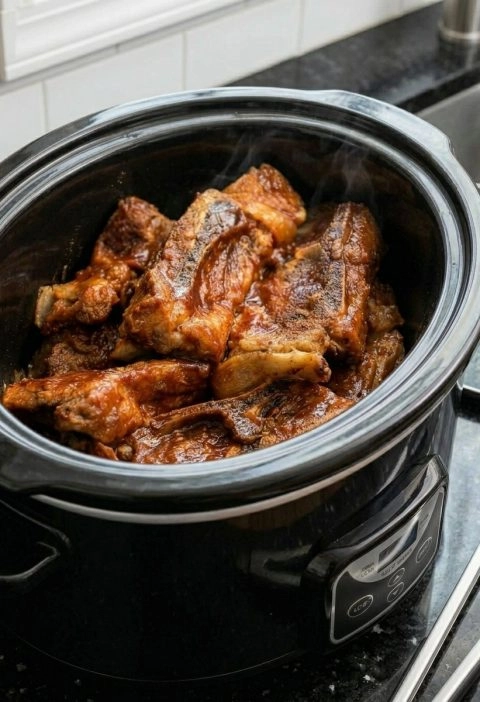 4-Ingredient Slow Cooker Country-Style Boneless Pork Ribs