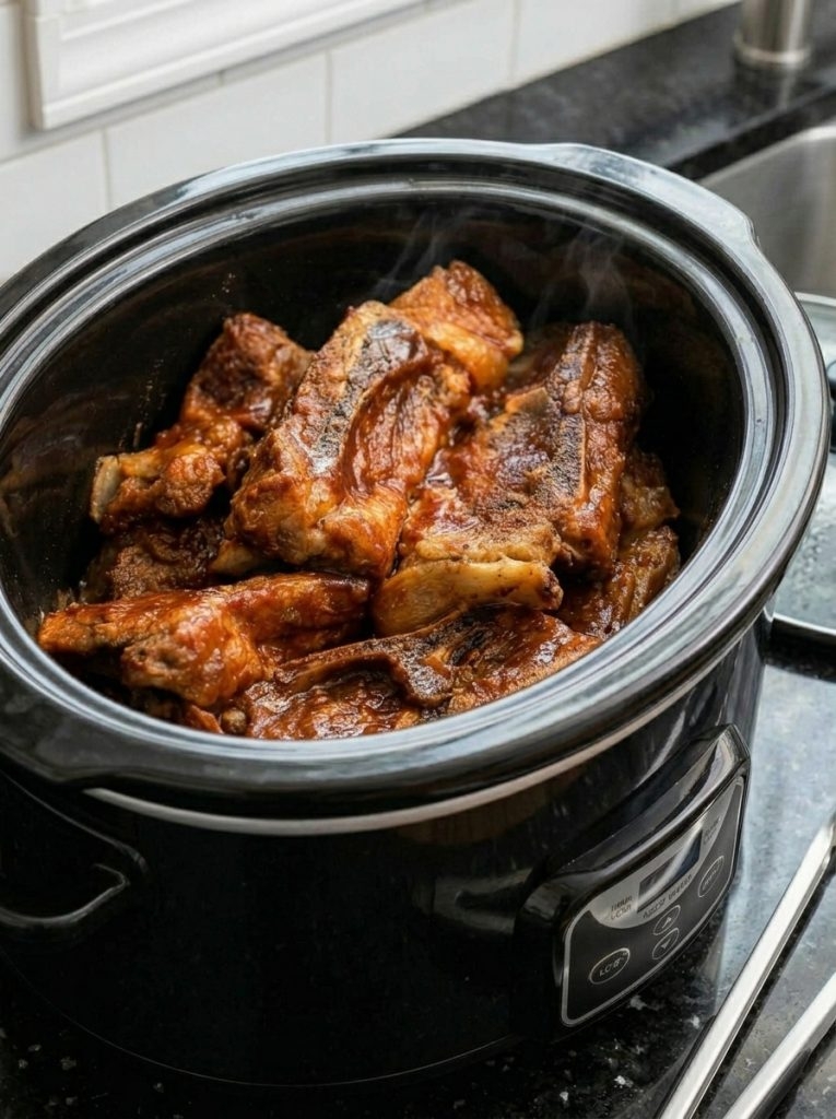 4-Ingredient Slow Cooker Country-Style Boneless Pork Ribs