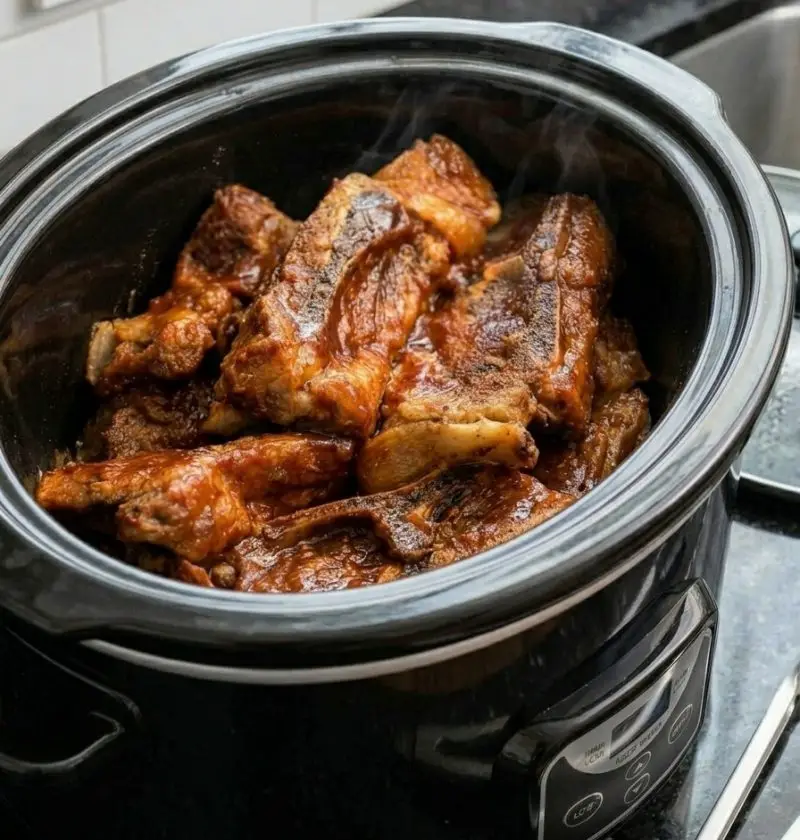4-Ingredient Slow Cooker Country-Style Boneless Pork Ribs
