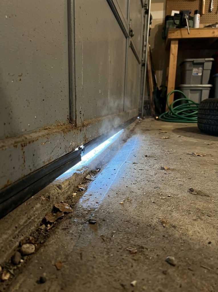Cold Air Pours In Under the Garage Door and the Repair Company Can’t Come Until After New Year. What Can You Do Right Now?